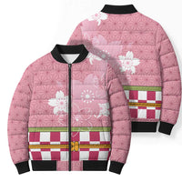 Japanese Asanoha Pattern Bomber Puffer Jacket Charm Against Evil Spirits LT9 - Polynesian Pride