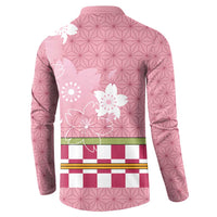 Japanese Asanoha Pattern Button Sweatshirt Charm Against Evil Spirits LT9 - Polynesian Pride