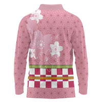Japanese Asanoha Pattern Long Sleeve Polo Shirt Charm Against Evil Spirits LT9 - Polynesian Pride