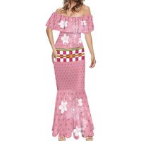 Japanese Asanoha Pattern Mermaid Dress Charm Against Evil Spirits - Polynesian Pride