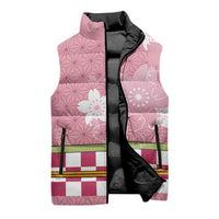 Japanese Asanoha Pattern Sleeveless Puffer Jacket Charm Against Evil Spirits LT9 - Polynesian Pride