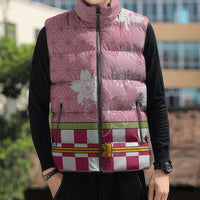 Japanese Asanoha Pattern Sleeveless Puffer Jacket Charm Against Evil Spirits LT9 - Polynesian Pride