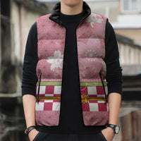 Japanese Asanoha Pattern Sleeveless Puffer Jacket Charm Against Evil Spirits LT9 - Polynesian Pride
