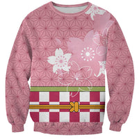 Japanese Asanoha Pattern Sweatshirt Charm Against Evil Spirits LT9 Unisex Pink - Polynesian Pride