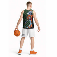Japanese Asanoha Pattern Basketball Jersey Sun Flame Slayer Dragon Hinokami Kagura Spirit - Polynesian Pride