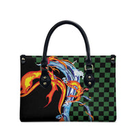 Japanese Asanoha Pattern Leather Bag Sun Flame Slayer Dragon Hinokami Kagura Spirit LT9 - Polynesian Pride
