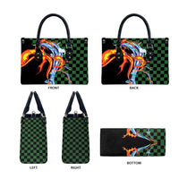 Japanese Asanoha Pattern Leather Bag Sun Flame Slayer Dragon Hinokami Kagura Spirit LT9 - Polynesian Pride