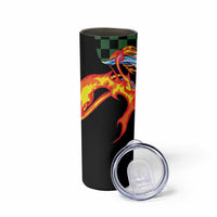 Japanese Asanoha Pattern Skinny Tumbler Sun Flame Slayer Dragon Hinokami Kagura Spirit - Polynesian Pride