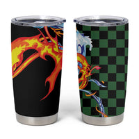 Japanese Asanoha Pattern Tumbler Cup Sun Flame Slayer Dragon Hinokami Kagura Spirit - Polynesian Pride