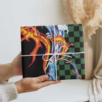 Japanese Asanoha Pattern Wrapping Paper Sun Flame Slayer Dragon Hinokami Kagura Spirit - Polynesian Pride