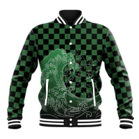 Japanese Asanoha Pattern Baseball Jacket Water Breathing Slayer Dragon LT9 Unisex Green - Polynesian Pride
