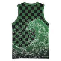 Japanese Asanoha Pattern Basketball Jersey Water Breathing Slayer Dragon LT9 - Polynesian Pride