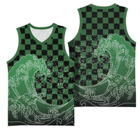 Japanese Asanoha Pattern Basketball Jersey Water Breathing Slayer Dragon LT9 - Polynesian Pride