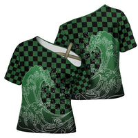Japanese Asanoha Pattern Cross Shoulder Shirt Water Breathing Slayer Dragon LT9 - Polynesian Pride