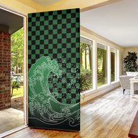 Japanese Asanoha Pattern Door Cover Water Breathing Slayer Dragon - Polynesian Pride