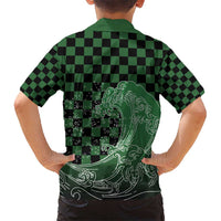 Japanese Asanoha Pattern Kid Hawaiian Shirt Water Breathing Slayer Dragon - Polynesian Pride