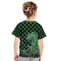 Japanese Asanoha Pattern Kid T Shirt Water Breathing Slayer Dragon - Polynesian Pride