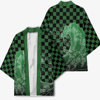 Japanese Asanoha Pattern Kimono Water Breathing Slayer Dragon - Polynesian Pride