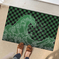 Japanese Asanoha Pattern Rubber Doormat Water Breathing Slayer Dragon - Polynesian Pride
