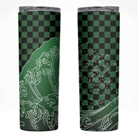 Japanese Asanoha Pattern Skinny Tumbler Water Breathing Slayer Dragon - Polynesian Pride