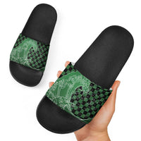 Japanese Asanoha Pattern Slide Sandals Water Breathing Slayer Dragon - Polynesian Pride