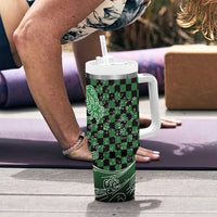 Japanese Asanoha Pattern Tumbler With Handle Water Breathing Slayer Dragon - Polynesian Pride