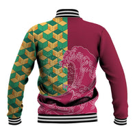 Japanese Bishamon-Kikkou Pattern Baseball Jacket Water Pillar Silent River Flow LT9 - Polynesian Pride