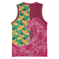 Japanese Bishamon-Kikkou Pattern Basketball Jersey Water Pillar Silent River Flow LT9 - Polynesian Pride
