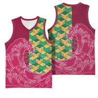 Japanese Bishamon-Kikkou Pattern Basketball Jersey Water Pillar Silent River Flow LT9 - Polynesian Pride