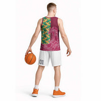 Japanese Bishamon-Kikkou Pattern Basketball Jersey Water Pillar Silent River Flow LT9 - Polynesian Pride