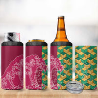 Japanese Bishamon-Kikkou Pattern 4 in 1 Can Cooler Tumbler Water Pillar Silent River Flow - Polynesian Pride