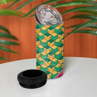 Japanese Bishamon-Kikkou Pattern 4 in 1 Can Cooler Tumbler Water Pillar Silent River Flow - Polynesian Pride