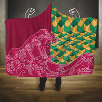 Japanese Bishamon-Kikkou Pattern Hooded Blanket Water Pillar Silent River Flow LT9 - Polynesian Pride