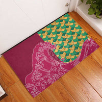 Japanese Bishamon-Kikkou Pattern Rubber Doormat Water Pillar Silent River Flow - Polynesian Pride