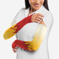 Japanese Kaen Pattern Arm Sleeves Flame Pillar Blazing Lion Heart - Polynesian Pride