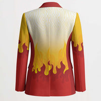 Japanese Kaen Pattern Blazer Flame Pillar Blazing Lion Heart - Polynesian Pride