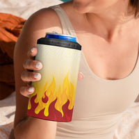 Japanese Kaen Pattern 4 in 1 Can Cooler Tumbler Flame Pillar Blazing Lion Heart - Polynesian Pride