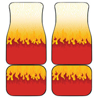 Japanese Kaen Pattern Car Mats Flame Pillar Blazing Lion Heart - Polynesian Pride