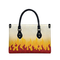 Japanese Kaen Pattern Leather Bag Flame Pillar Blazing Lion Heart LT9 - Polynesian Pride