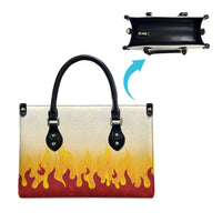 Japanese Kaen Pattern Leather Bag Flame Pillar Blazing Lion Heart LT9 - Polynesian Pride