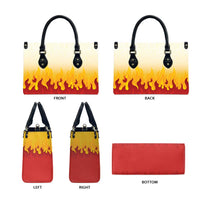 Japanese Kaen Pattern Leather Bag Flame Pillar Blazing Lion Heart LT9 - Polynesian Pride