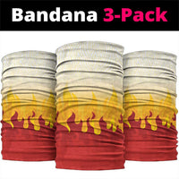 Japanese Kaen Pattern Neck Gaiter Flame Pillar Blazing Lion Heart - Polynesian Pride