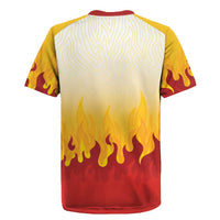 Japanese Kaen Pattern Rugby Jersey Flame Pillar Blazing Lion Heart - Polynesian Pride