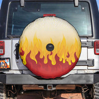 Japanese Kaen Pattern Spare Tire Cover Flame Pillar Blazing Lion Heart - Polynesian Pride