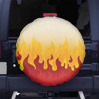 Japanese Kaen Pattern Spare Tire Cover Flame Pillar Blazing Lion Heart - Polynesian Pride