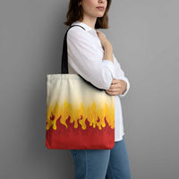 Japanese Kaen Pattern Tote Bag Flame Pillar Blazing Lion Heart - Polynesian Pride