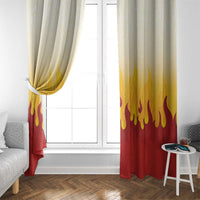 Japanese Kaen Pattern Window Curtain Flame Pillar Blazing Lion Heart - Polynesian Pride