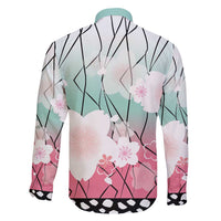 Japanese Kocho Pattern Family Matching Puletasi and Hawaiian Shirt Insect Pillar Butterfly Flower Fairy - Polynesian Pride