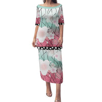 Japanese Kocho Pattern Family Matching Puletasi and Hawaiian Shirt Insect Pillar Butterfly Flower Fairy - Polynesian Pride