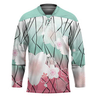 Japanese Kocho Pattern Hockey Jersey Insect Pillar Butterfly Flower Fairy LT9 Unisex Pink - Polynesian Pride